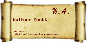 Wolfner Anett névjegykártya